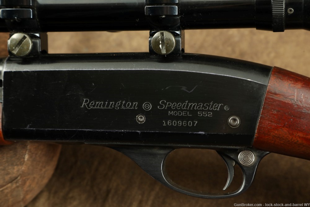 Remington Speedmaster Model 552 .22 S/L/LR 23.5” Semi-Auto Rifle w/ Scope-img-30