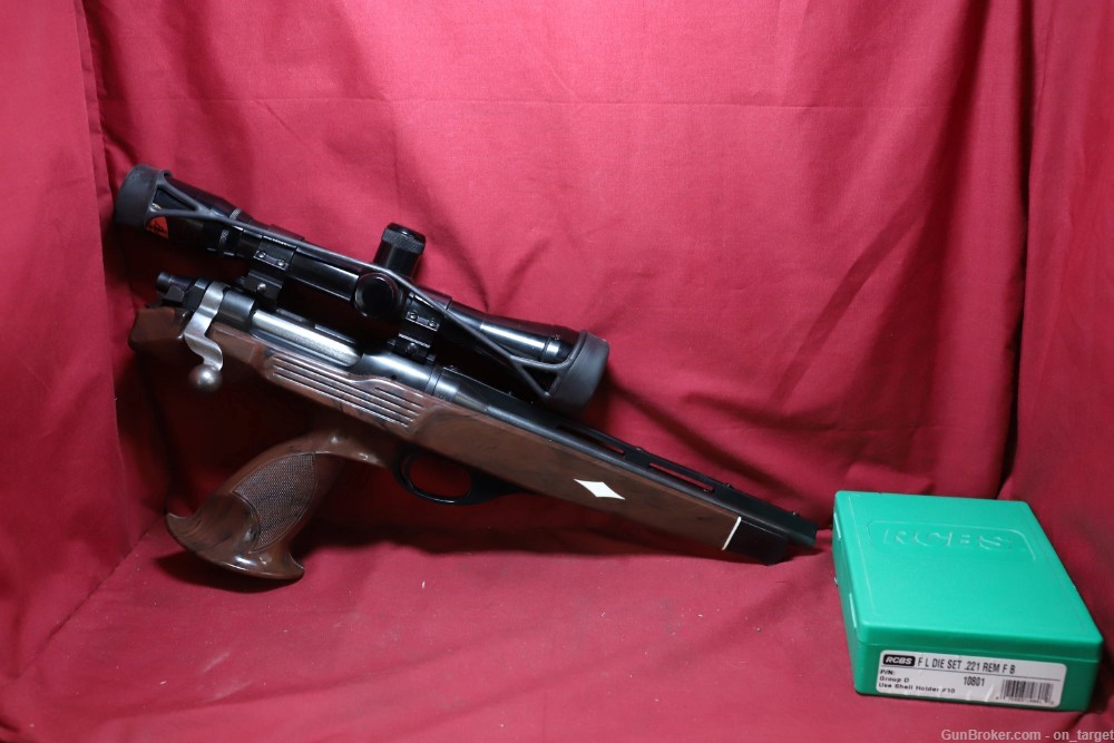 Remington XP100 .221 Fireaball 11" Barrel with Reloading Dies and 7x Scope-img-0