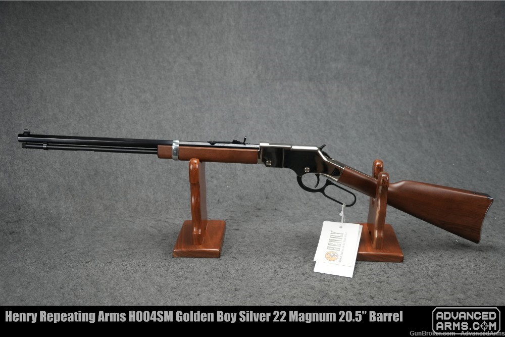 Henry Repeating Arms H004SM Golden Boy Silver 22 Magnum 20.5” Barrel-img-1