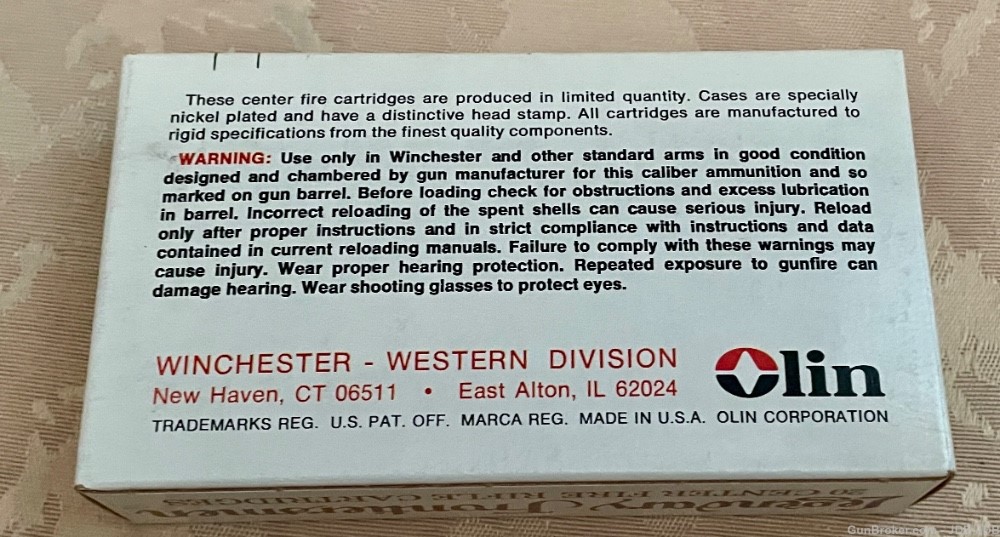 Vintage Winchester Legendary Frontiersmen, 20 Rifle Cartridges, 38-55, New-img-3