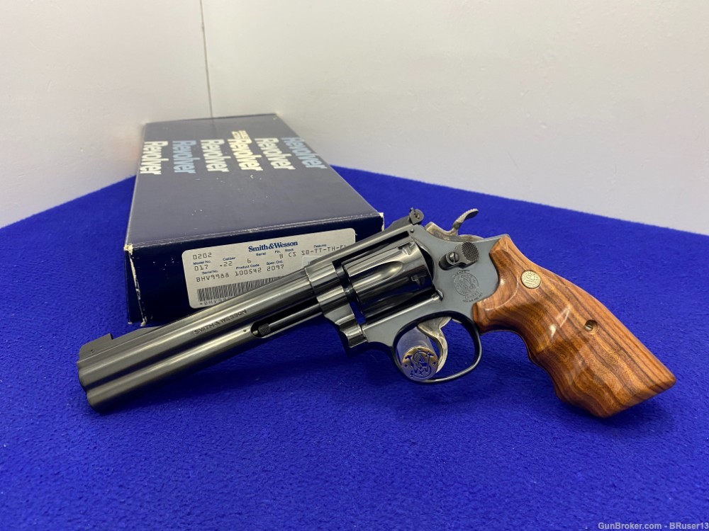 Smith Wesson 17-6 .22 LR Blue 6" *STUNNING FULL LUG K-22 MASTERPIECE*-img-2