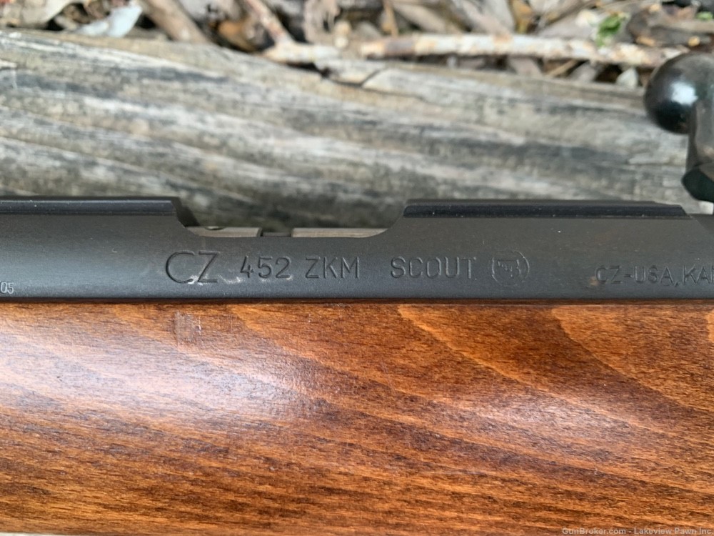 CZ 452 ZKM Scout Youth Bolt Action 22 Long Rifle PENNY NO RESERVE .01 -img-10