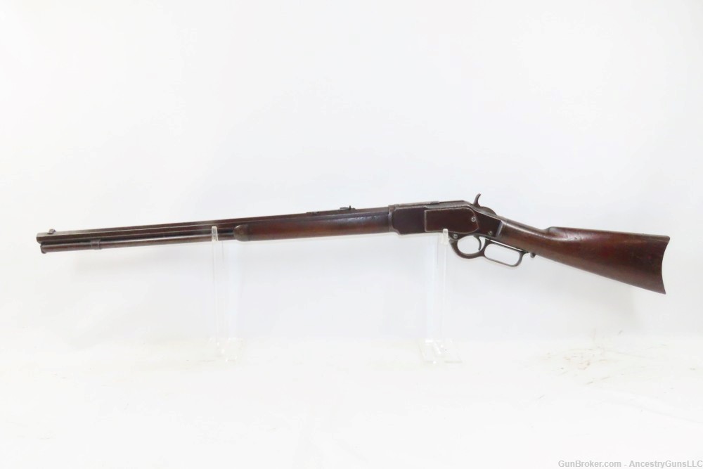 c1889 Antique WINCHESTER Model 1873 .22 SHORT Lever Action Rifle TRICK SHOT-img-1
