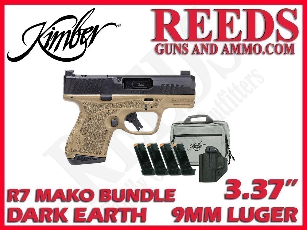 Kimber R7 Mako OR Bundle FDE 9mm 3.37in 5 Mags 3800020-img-0