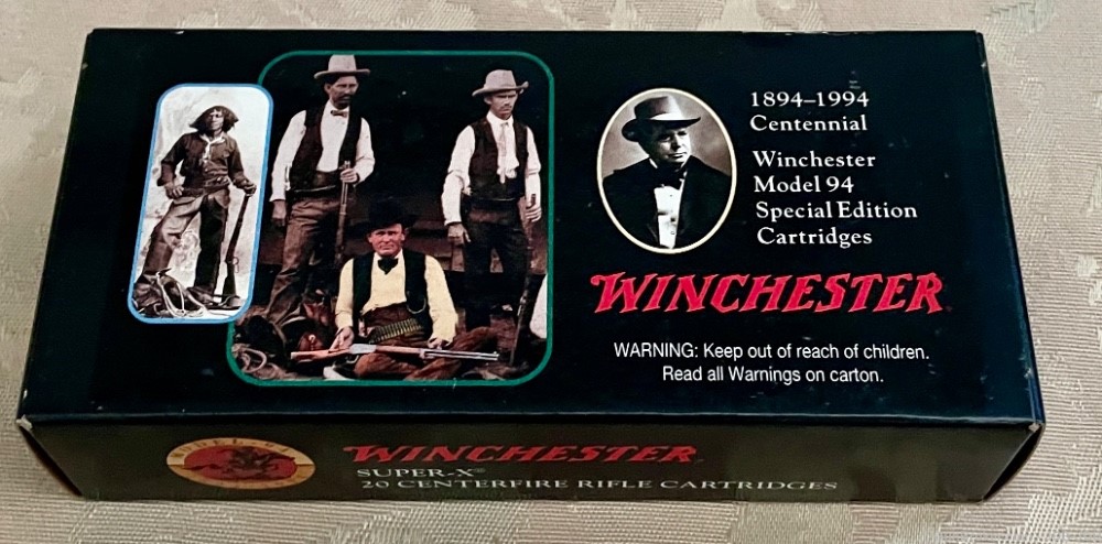 Winchester 1894-1994 Centennial Model 94 Special Ed., 20 Rifle Cartridges-img-0