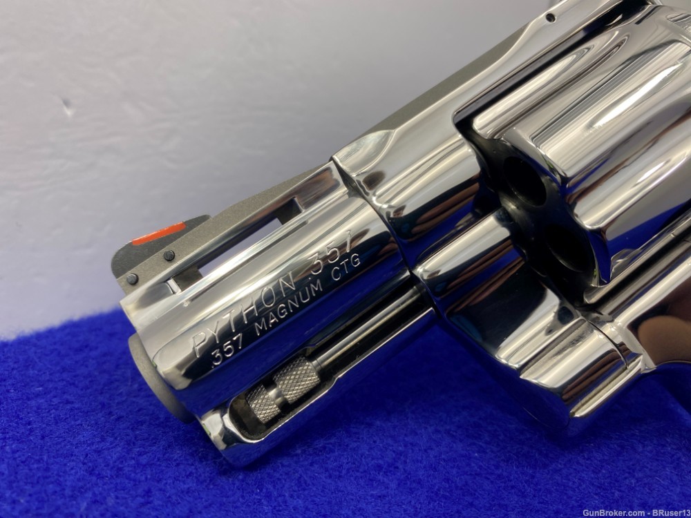 1985 Colt Python .357 Mag -RARE FACTORY 2 1/2" BRIGHT STAINLESS MODEL--img-17