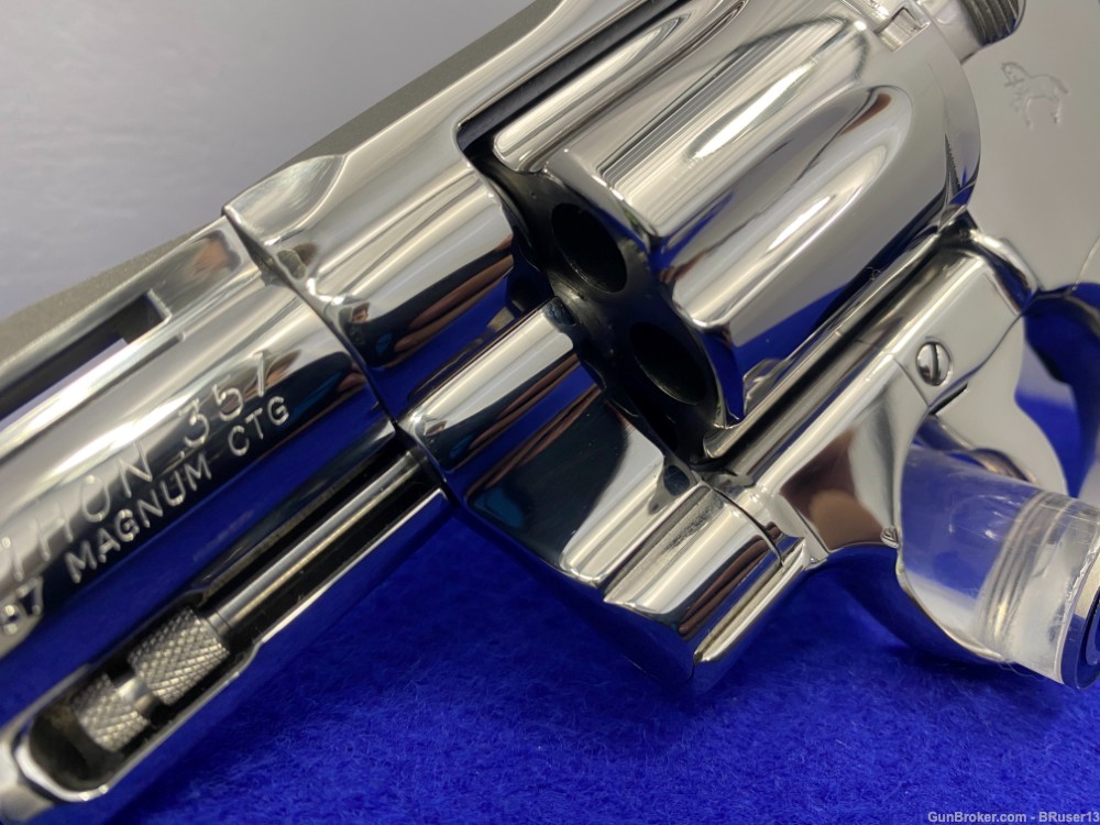 1985 Colt Python .357 Mag -RARE FACTORY 2 1/2" BRIGHT STAINLESS MODEL--img-11