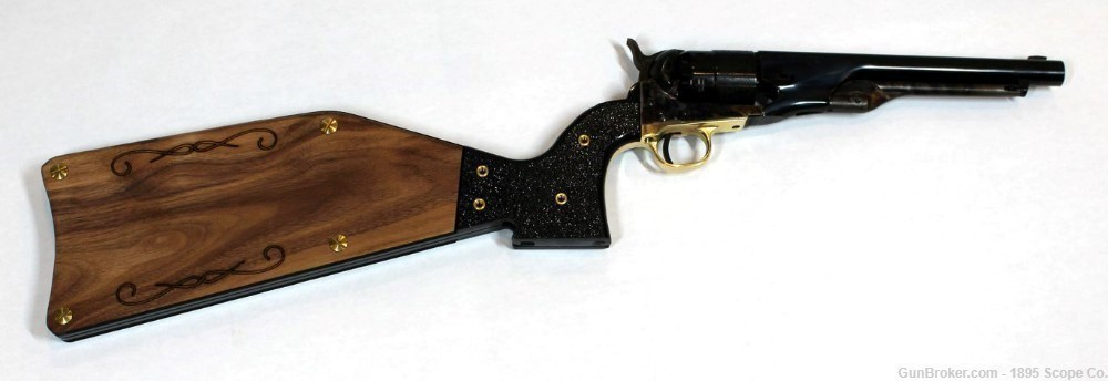 1860 Army Black Powder Revolver Shoulder Stock - Pietta-img-0