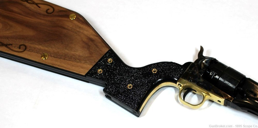 1860 Army Black Powder Revolver Shoulder Stock - Pietta-img-3