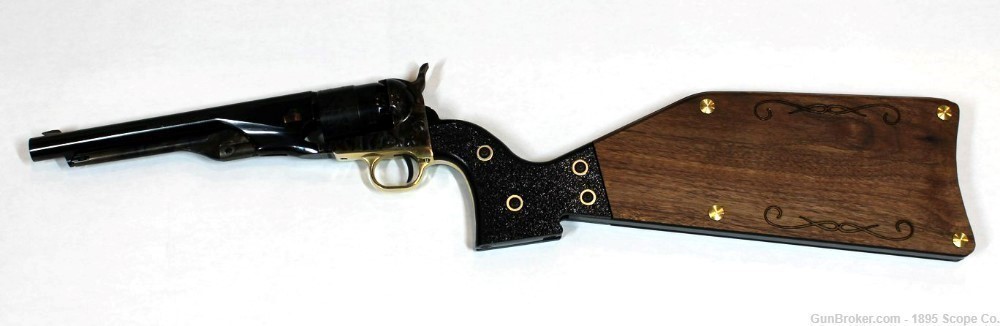 1860 Army Black Powder Revolver Shoulder Stock - Pietta-img-1