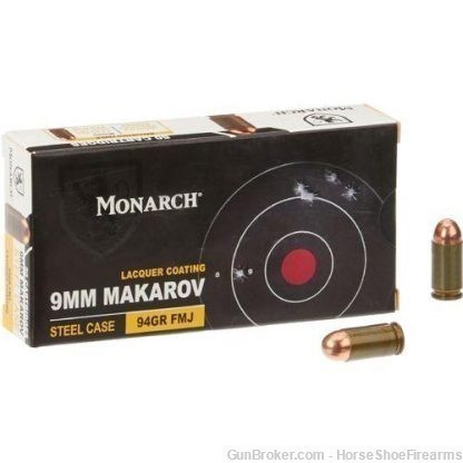 Monarch FSMOAM4918 9mm Makarov 94gr FMJ Steel Case 50/box-img-0
