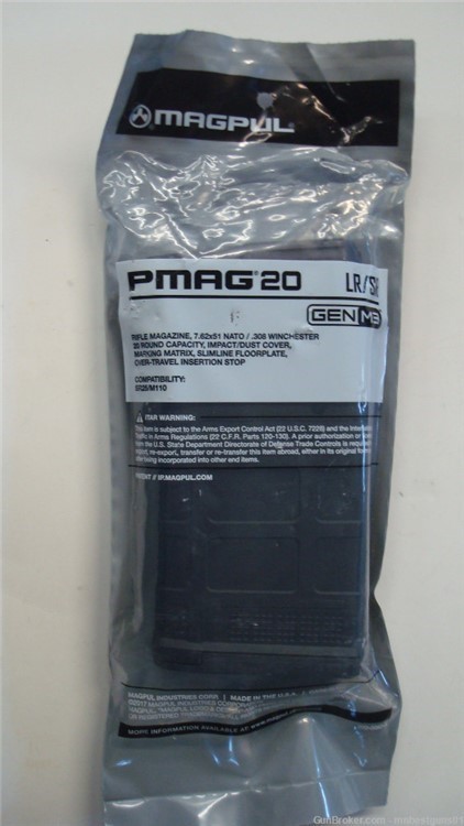 MAGPUL PMAG 20 LR/SR MAG291-BLK .308 Win & 7.62x51 Shipping Included-img-0