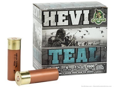 HEVI-Shot HS60006 Hevi-Teal 12 Gauge 3" 1 1/4 oz 1500 fps 6 Shot 25 rds