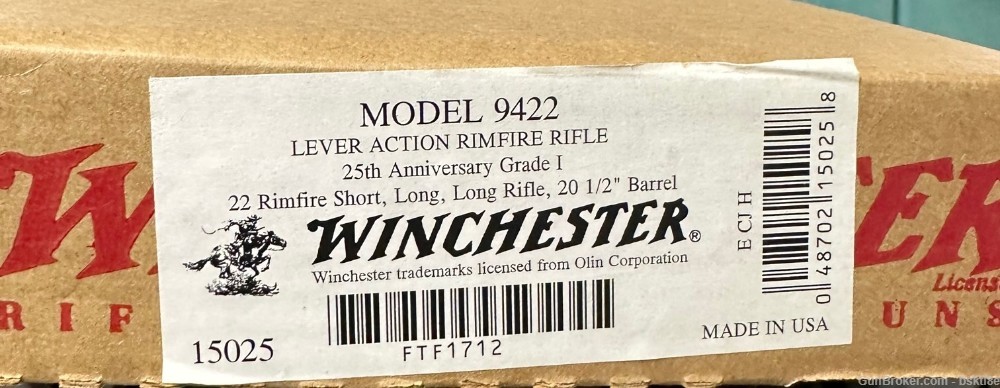 Winchester Model 9422 Grade I 25TH Anna, Used, 22LR Caliber lever action -img-9