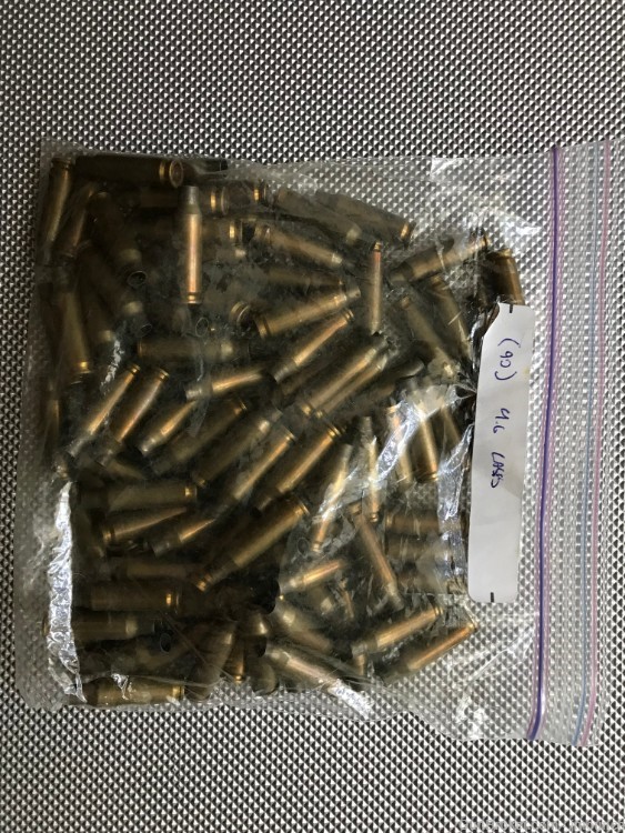 4.6x30mm once fired empty brass for reloading 80+ cases - 4.6-img-0