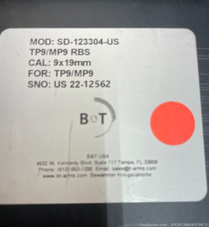 B&T MP9/TP9 RBS 9MMX19 SILENCER - BLACK-img-1