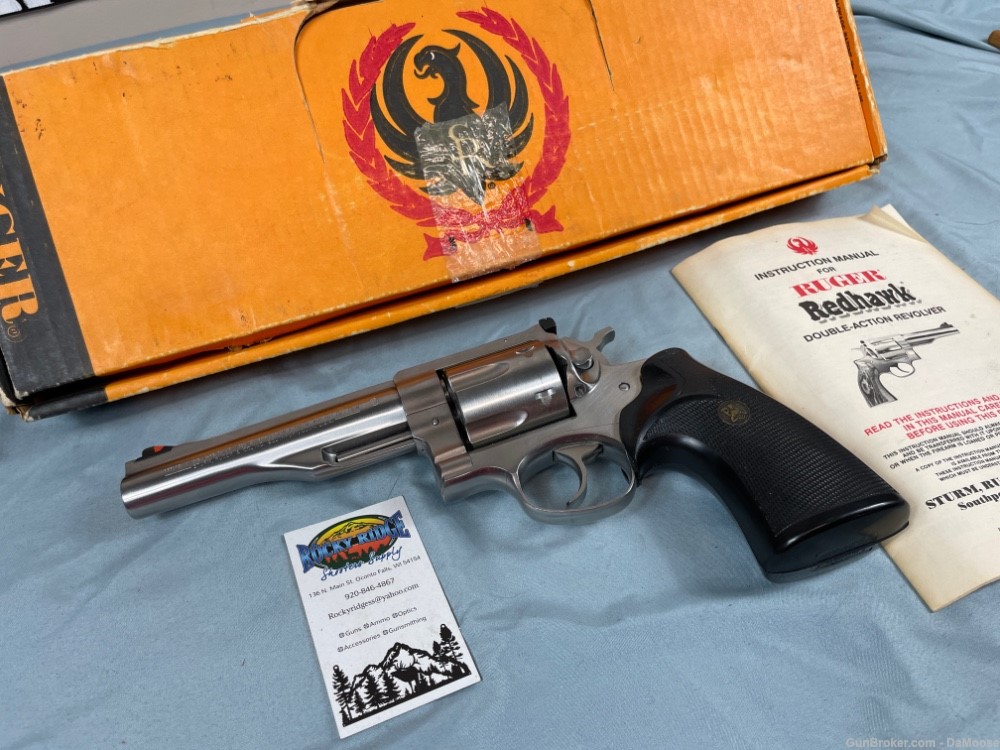 Ruger Stainless Redhawk .44 Magnum 5.5" + Presentation Grips  (sp) -img-2