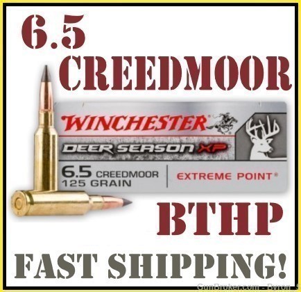 20rds Winchester Deer Season XP™ 6.5 Creedmoor 125gr JHP X65DS + FAST SHIP-img-0