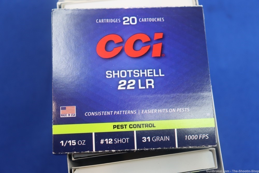 CCI 22LR Shotshell Ammunition 200RD AMMO Case Lot PEST CONTROL 31GR #12 22-img-1
