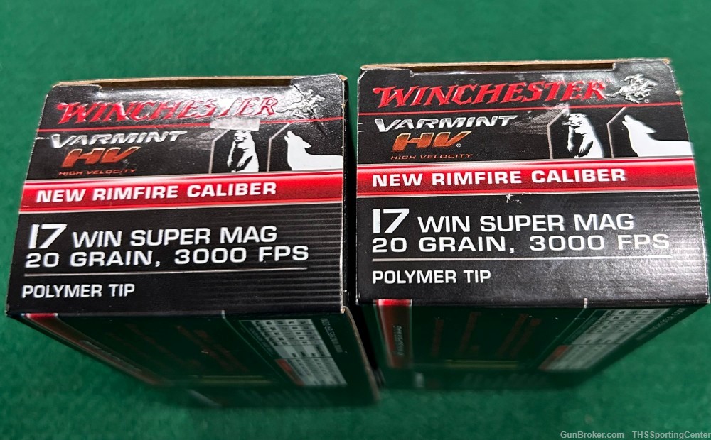 17 WSM Winchester Super Mag 20 gr Polymer tip 2 boxes 100 rds-img-1
