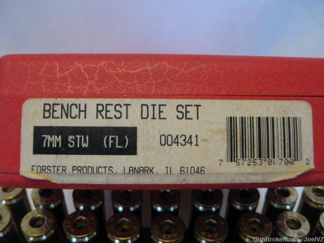 7mm STW  Forster Bench Rest FL Dies & 98 pcs Brass -img-1