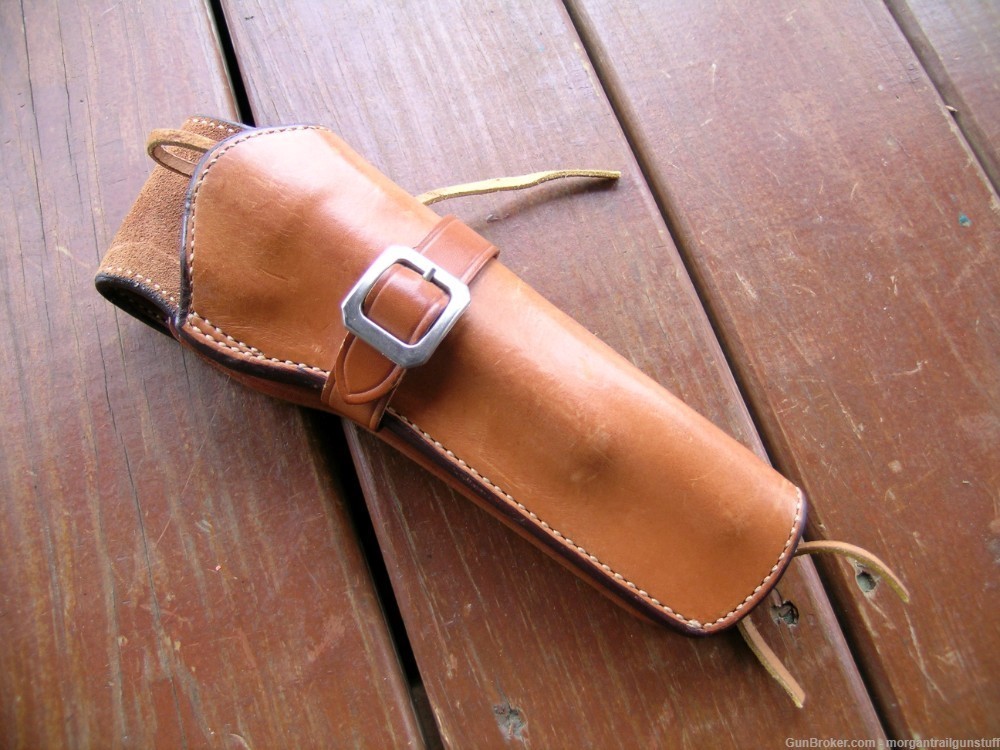 Bianchi #1898H Texan Lined Leather Holster Ruger Single Six 6-1/2" -img-0