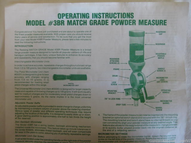 Redding Match Grade 3BR Universal Powder Measure-img-4