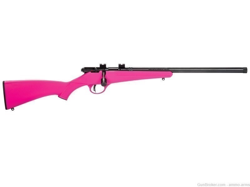 Savage Arms Rascal FV-SR Single Shot Bolt Action .22 LR 16.125" Pink 13835-img-1