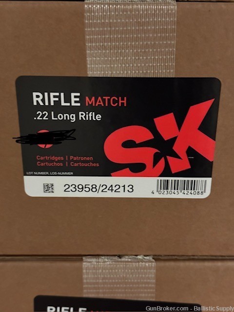 SK Rifle Match Ammuntion .22LR - Bricks of 500 Rounds-img-0
