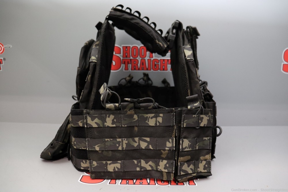 Multicam Black Plate Carrier w/ Steel lvl III Plates & Pouches-img-12
