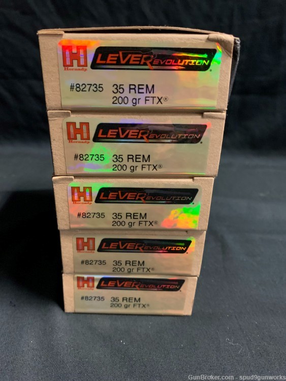 Hornady Leverevolution .35 Remington 200gr FTX (5 boxes/100rds)-img-1
