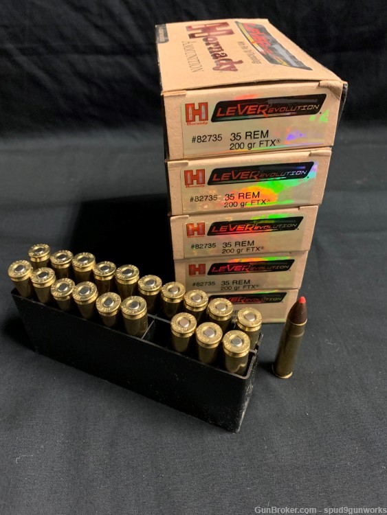 Hornady Leverevolution .35 Remington 200gr FTX (5 boxes/100rds)-img-0