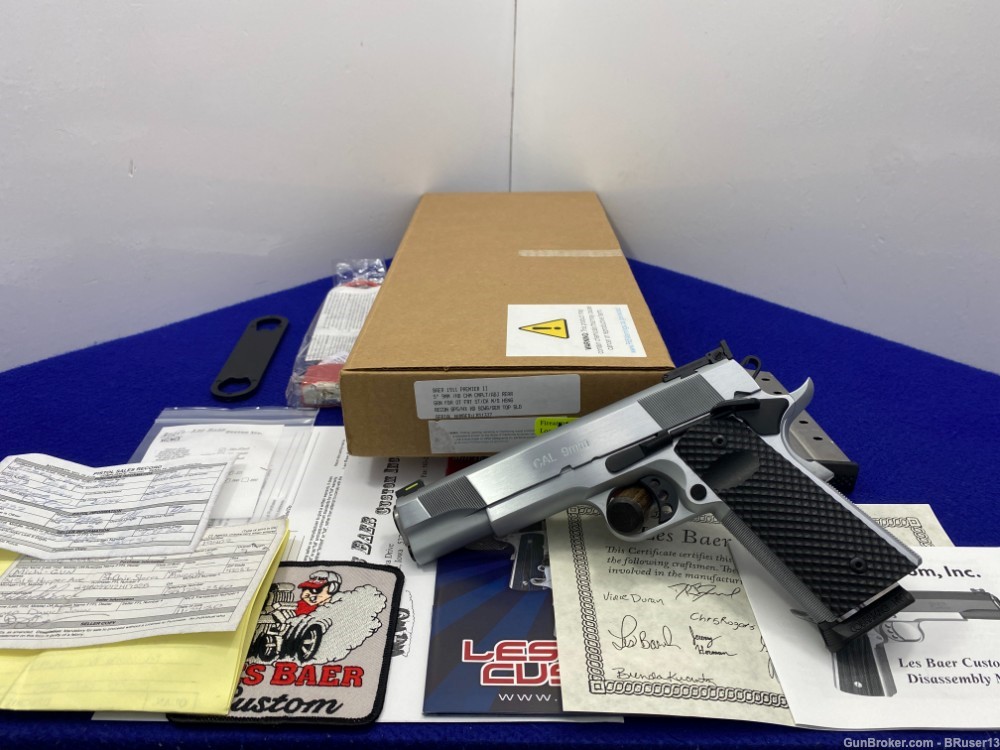 Baer Custom 1911 Premier II 9mm Stainless *VERY HIGH END 1911 GOVERNMENT*-img-0