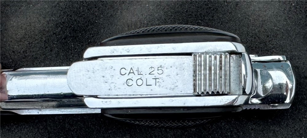 Colt 1908 VEST POCKET 25ACP BRIGHT POLISHED NICKEL 25 ACP MADE 1921 NICE-img-3