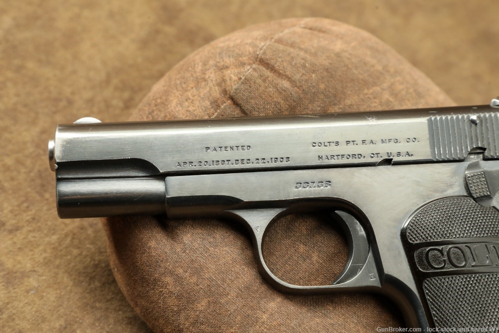 Colt Model 1908 Pocket Hammerless 3.75" 380 Auto Semi-Auto Pistol 1918 C&R-img-6