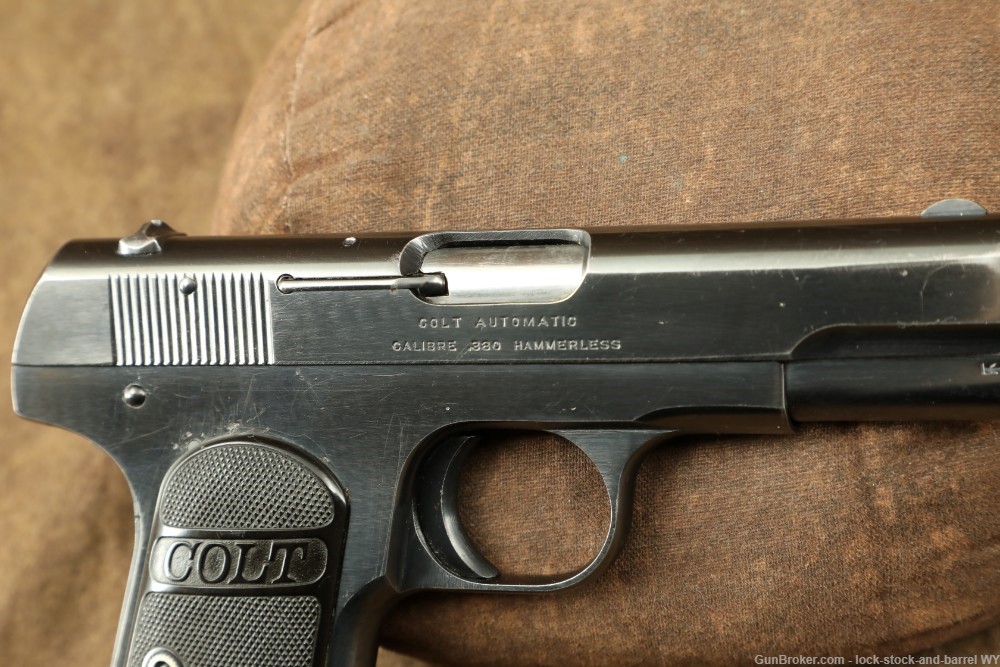 Colt Model 1908 Pocket Hammerless 3.75" 380 Auto Semi-Auto Pistol 1918 C&R-img-16