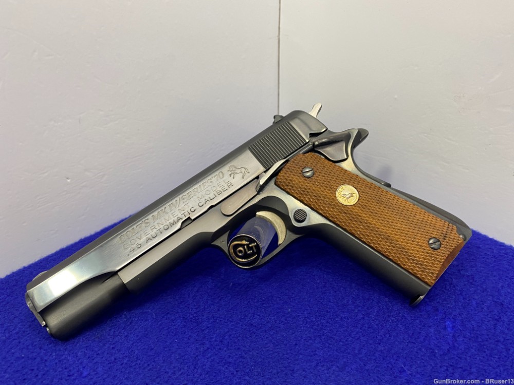 1977 Colt Government .45 ACP Blue 5" -TIMELESS MKIV SERIES 70- Rare Model -img-0