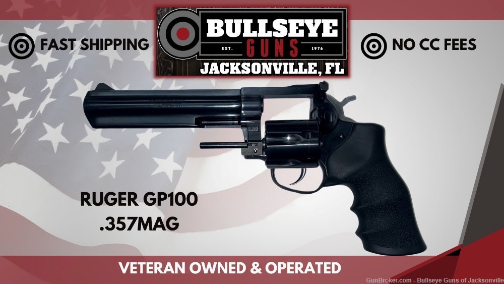 Ruger GP100 357 Magnum Blued Revolver with 6-Inch Barrel -img-1