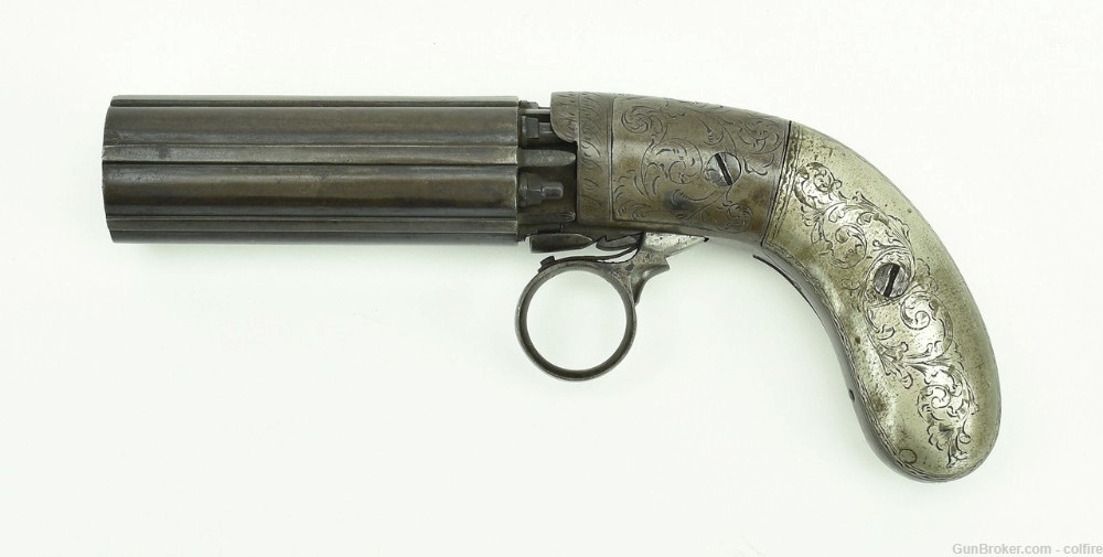 Unmarked Blunt and Symms Pepperbox Revolver. .31 Caliber (AH4255)-img-1