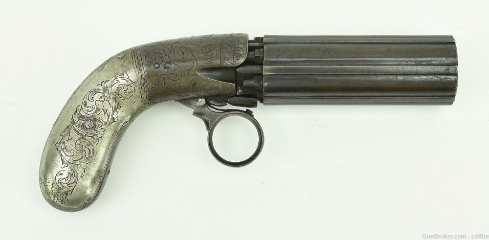 Unmarked Blunt and Symms Pepperbox Revolver. .31 Caliber (AH4255)-img-0