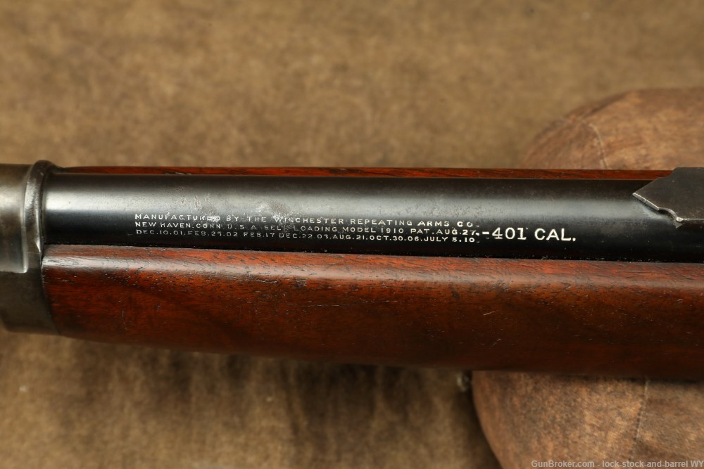 Winchester Model 1910 SL .401 Win Semi-Auto Rifle 1912-Dated C&R-img-26