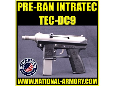 PRE-BAN INTRATEC TEC-DC9 9MM STAINLESS STEEL 20 RD SS MAG 3" THREADED BBL