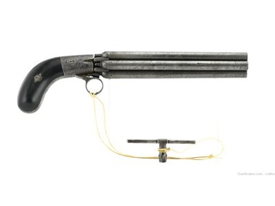 Rare Mariette Brevette Six Shot Ring Trigger Revolver (AH5717)