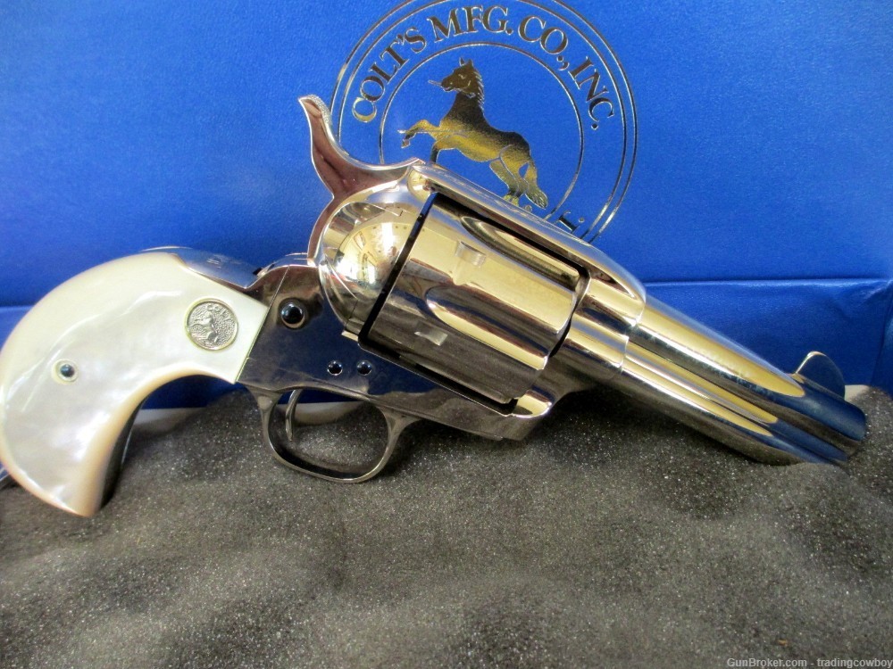 COLT SAA 3 1/2" NICKEL WITH EJECTOR ROD IN 45LC-img-1