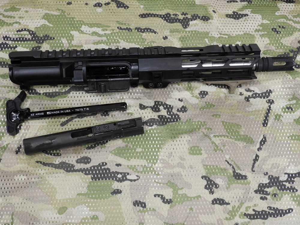 AR-9 / AR-15 9mm 7.5" 416R Complete Upper Receiver w 7" MLOK , YHM & FDE HS-img-0