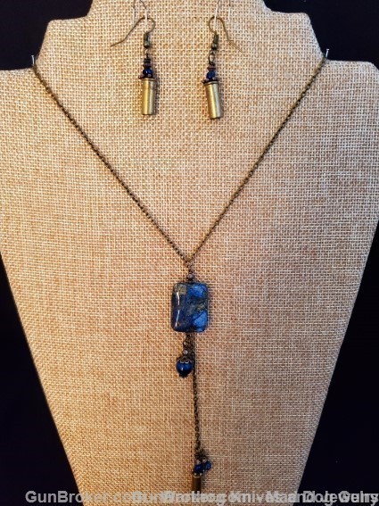 Bullets,Crystals & Bling Necklace & Earrings.Handmade-1 of 1. NE31*REDUCED*-img-0