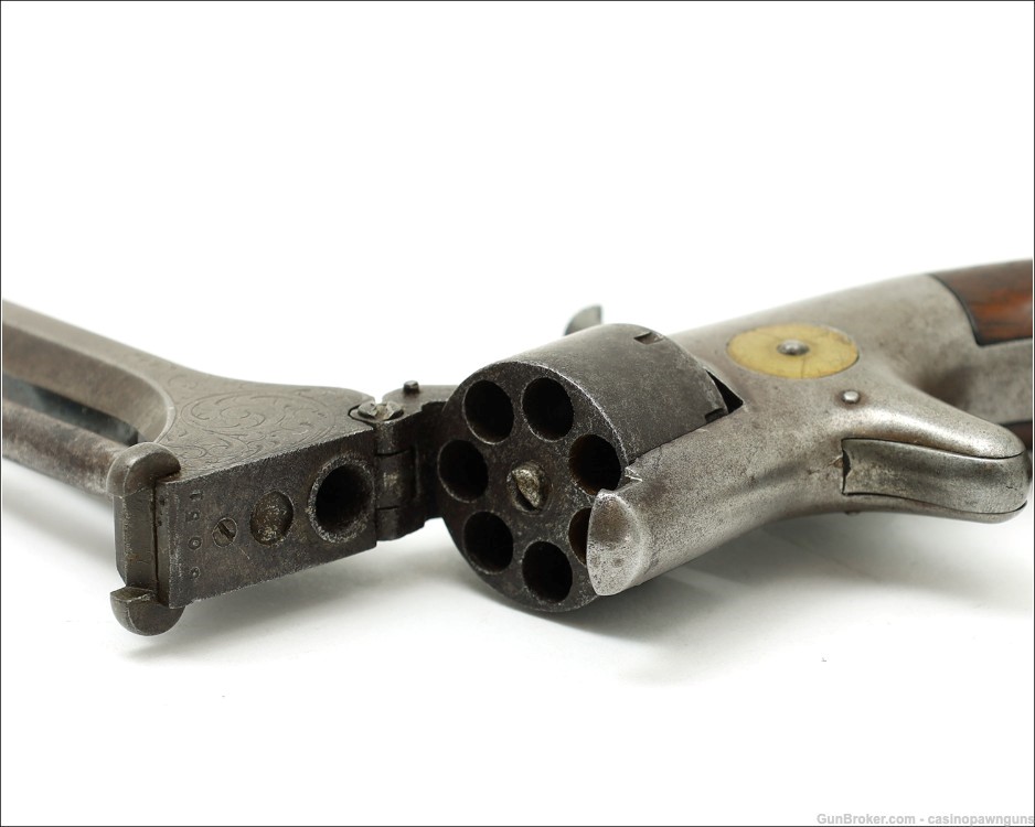 Antique c. 1860's  MANHATTAN Firearms NY - 7-Shot .22 Caliber Revolver-img-9