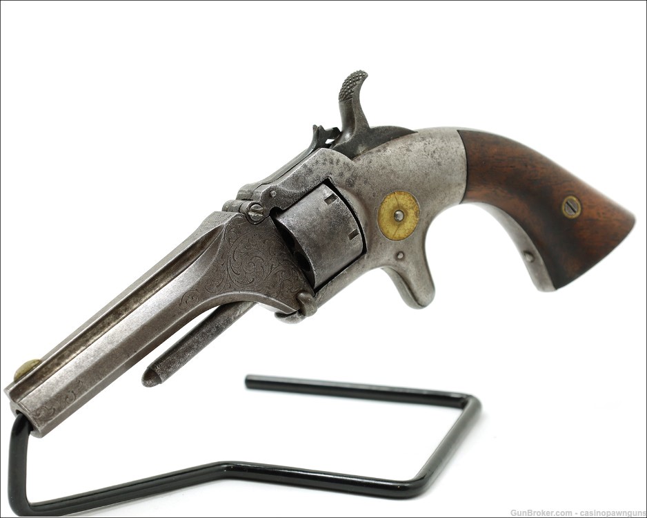 Antique c. 1860's  MANHATTAN Firearms NY - 7-Shot .22 Caliber Revolver-img-4