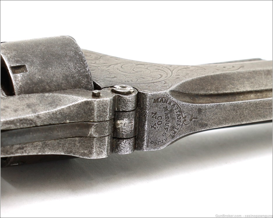 Antique c. 1860's  MANHATTAN Firearms NY - 7-Shot .22 Caliber Revolver-img-12
