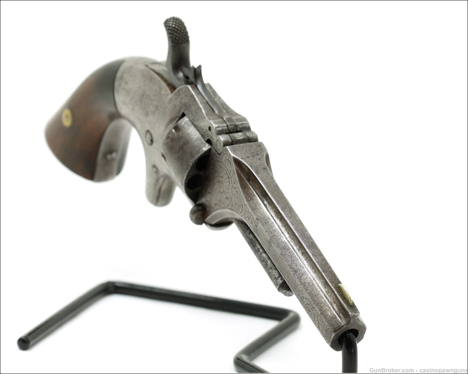 Antique c. 1860's  MANHATTAN Firearms NY - 7-Shot .22 Caliber Revolver-img-1